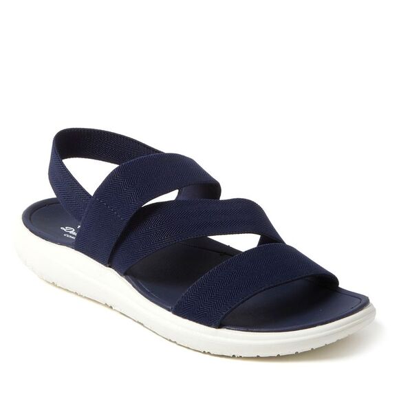 Dearfoams Women's Emilia Elastic Gore Strappy Sandal - Picture 1 of 6